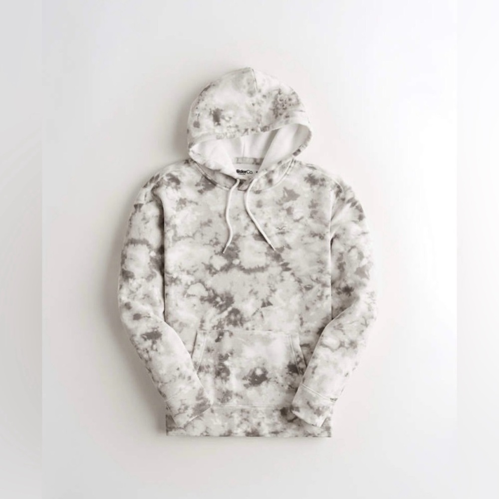 Hollister Men’s Oversized Tie Dye Hoodie in Grey/White Size XS women’s s-m